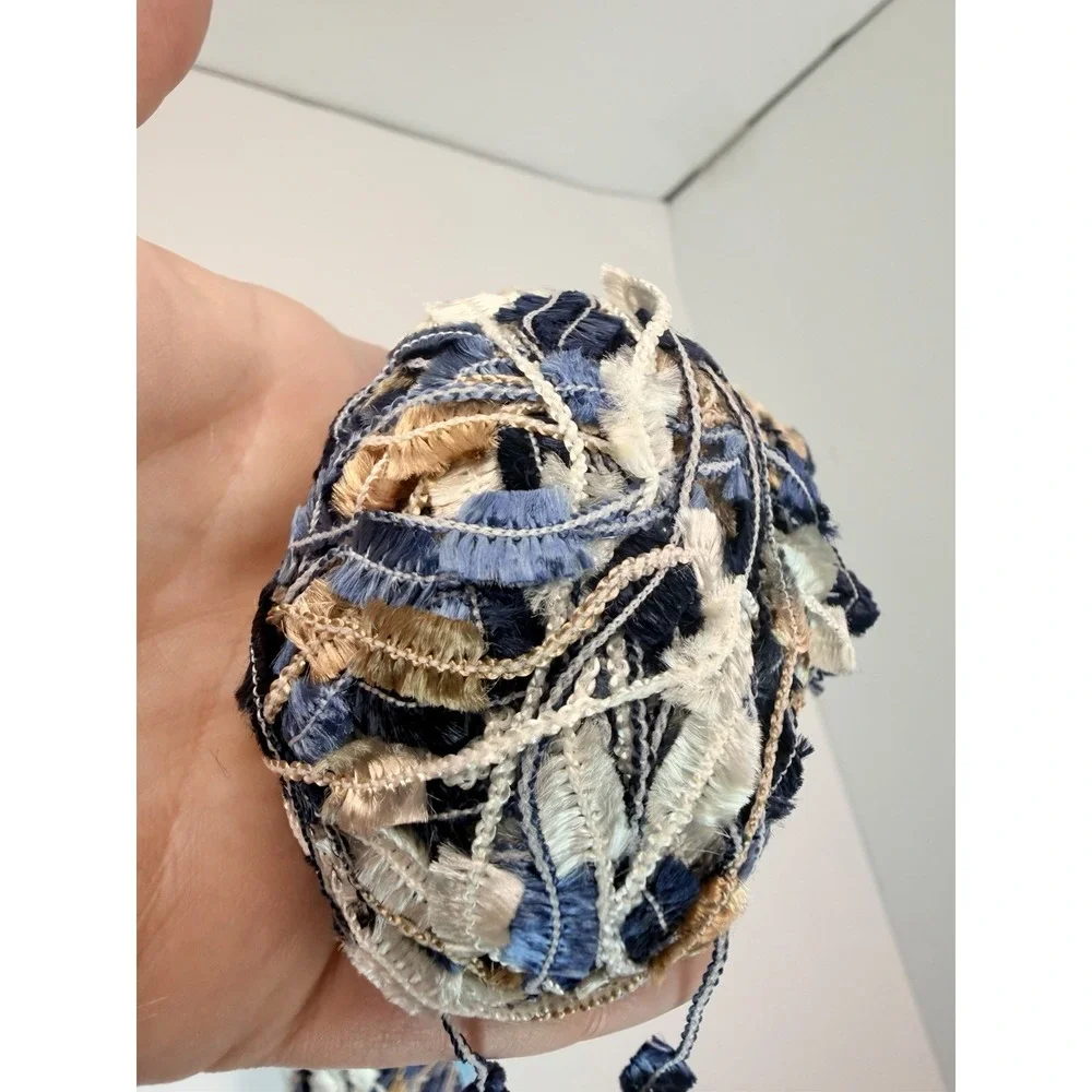 Bella Soft Yarn Butterfly Lot Of 7 50g Each Fringe Rayon‎ Polyamide Blend